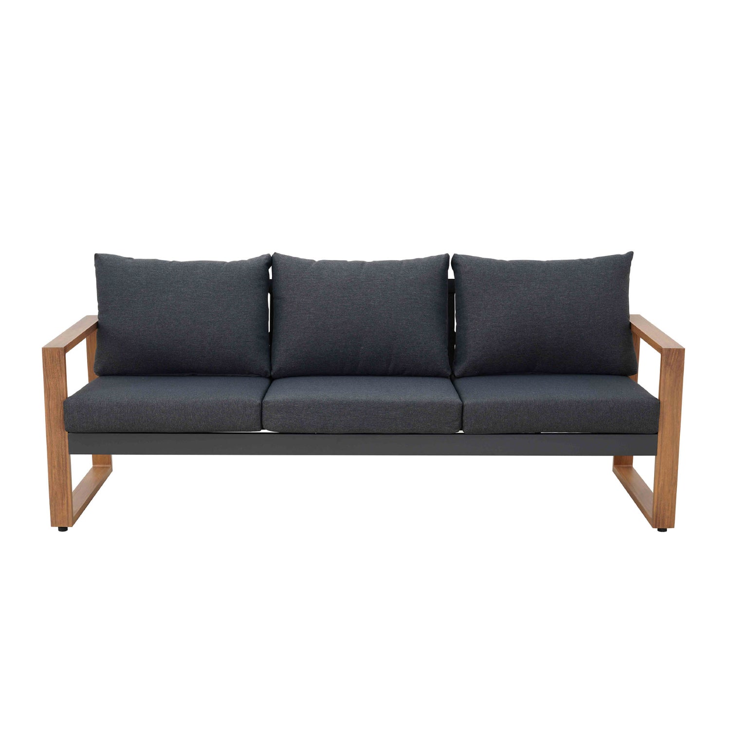 Patio Wood Grain Coating Sofa Set