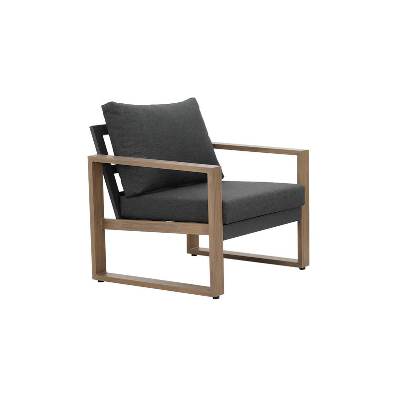 Patio Wood Grain Coating Sofa Set