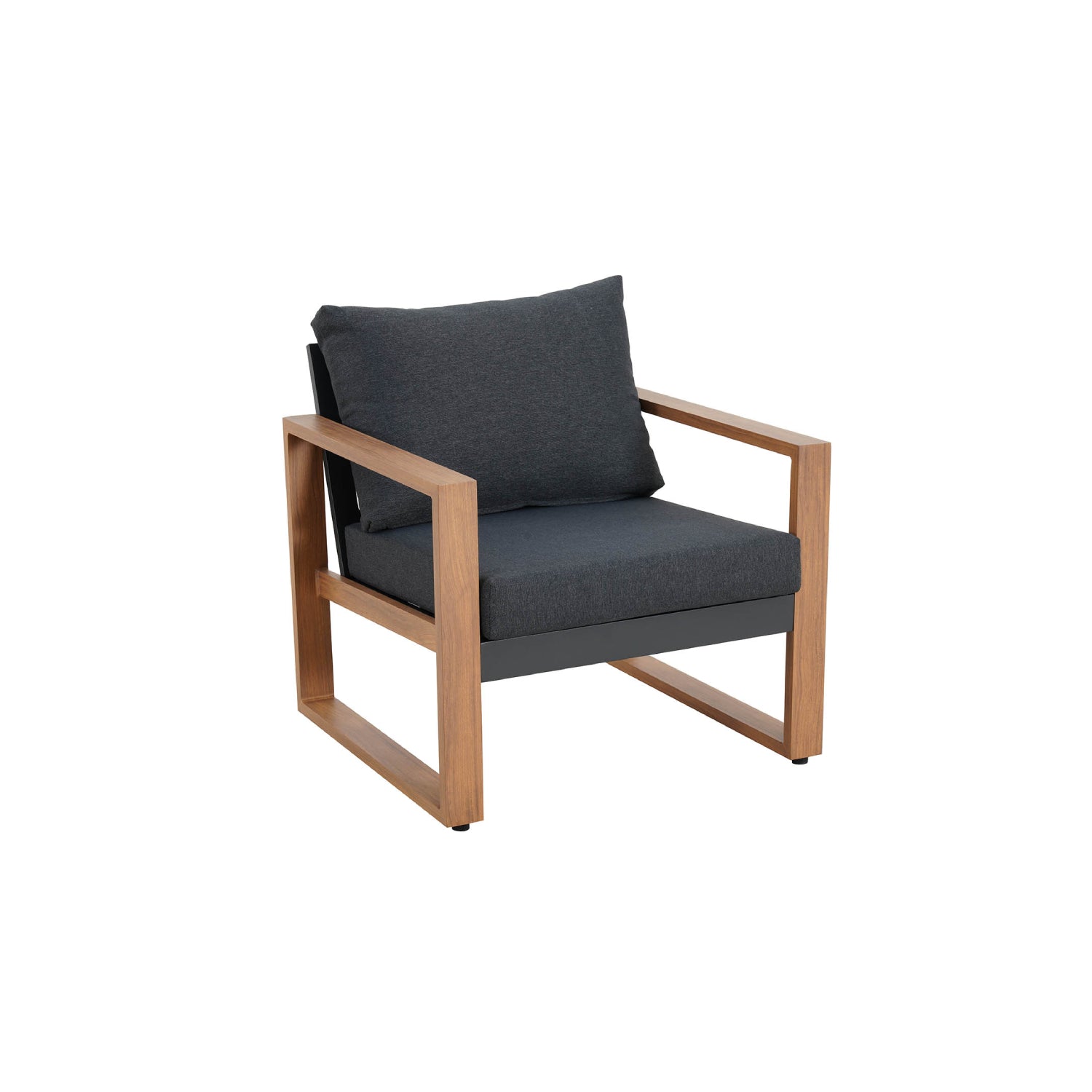 Patio Wood Grain Coating Sofa Set