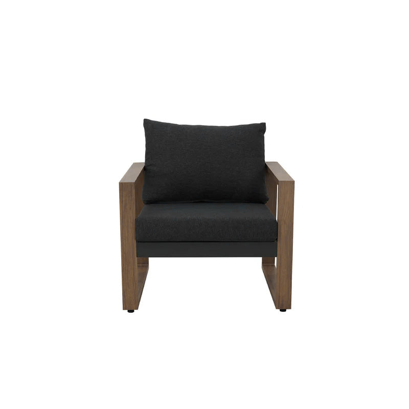 Patio Wood Grain Coating Sofa Set