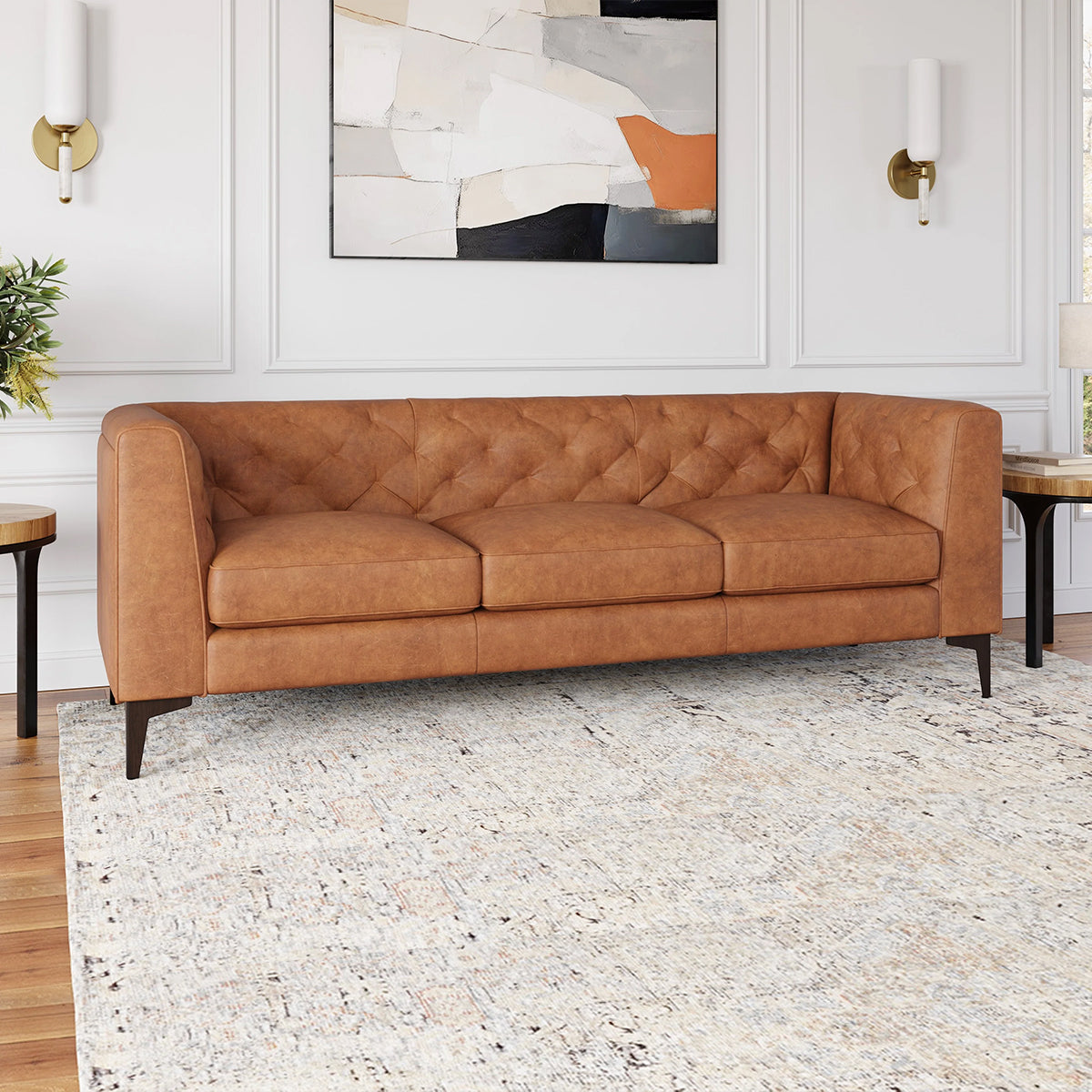 Carlisle 89" Leather Sofa