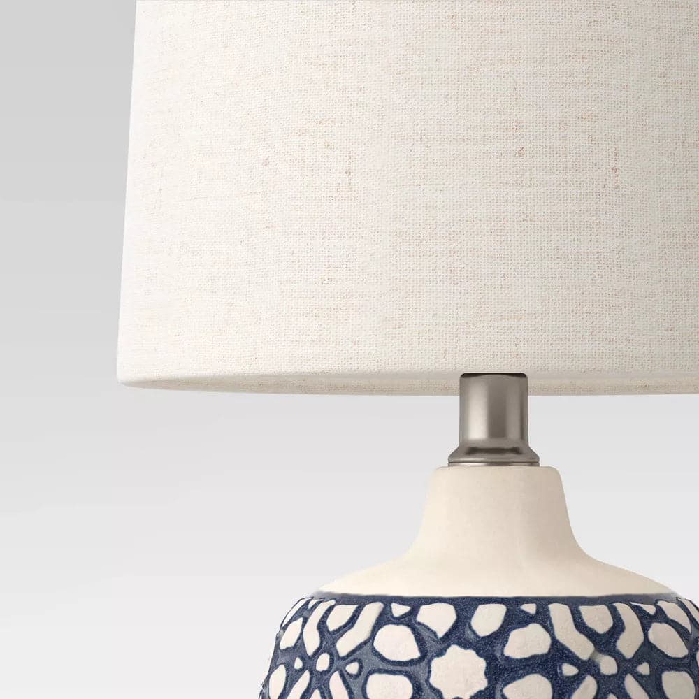 Assembled Ceramic Table Lamp Blue