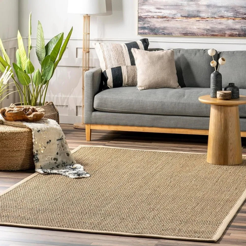 Refined Beige Seagrass Majesty Rug