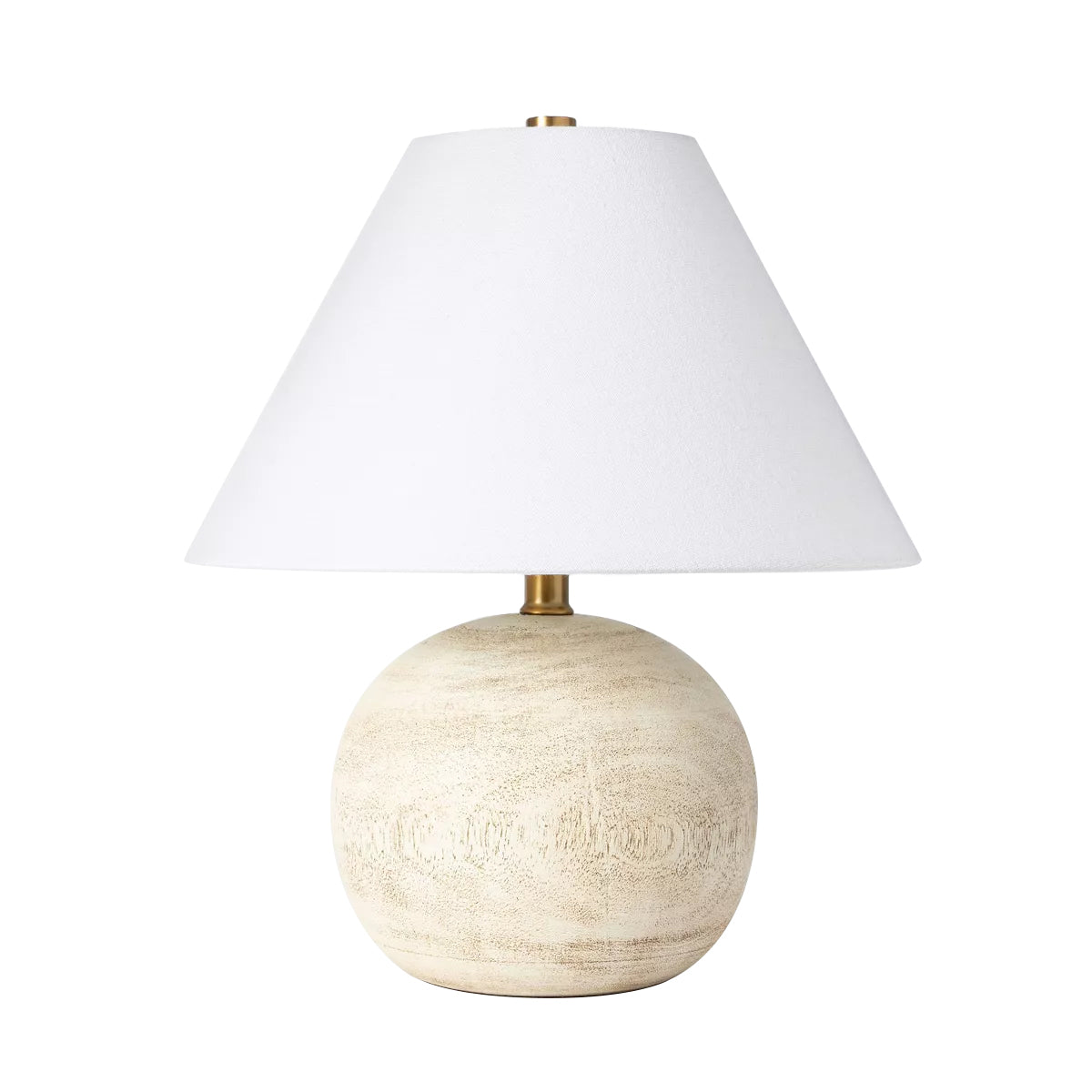 Medium Faux Wood Table Lamp Brown