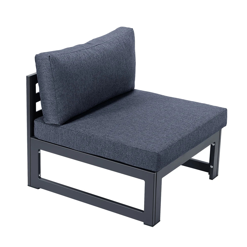 Patio Sectional Armless Sofa Set