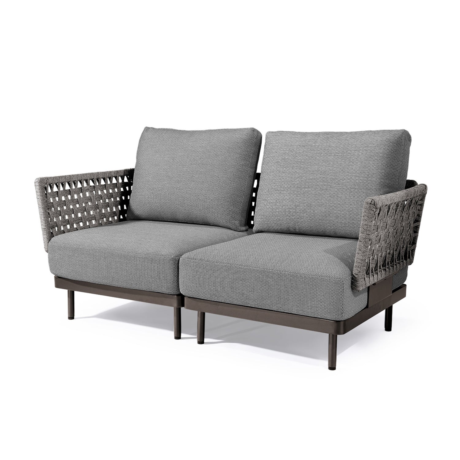 Patio Woven Rattan Sectional Couch Set