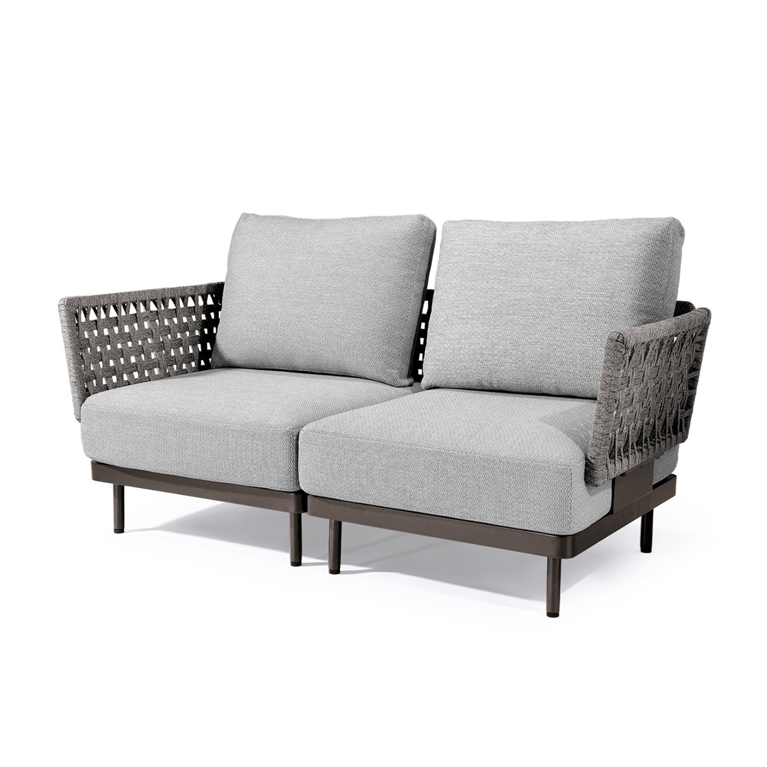 Patio Woven Rattan Sectional Couch Set