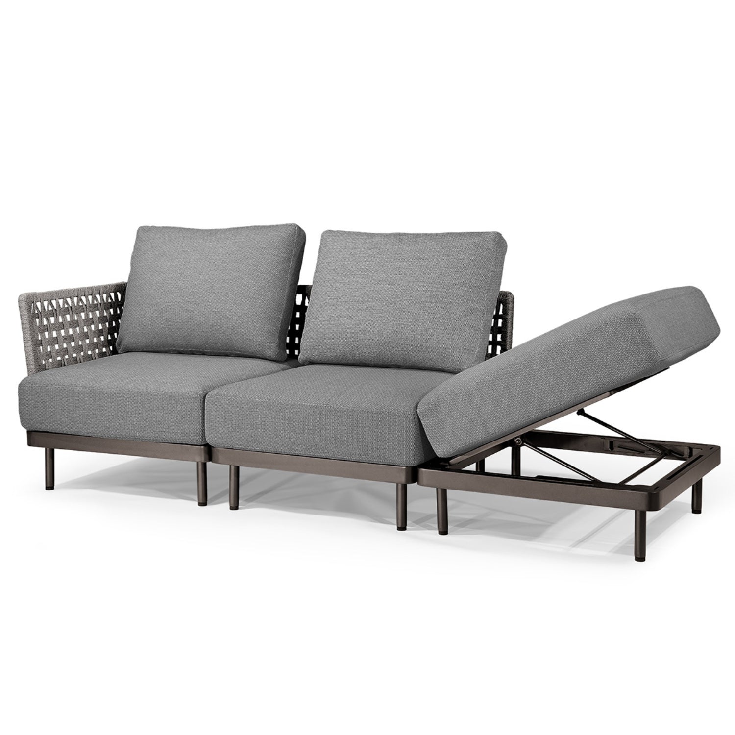 Patio Woven Rattan Sectional Couch Set