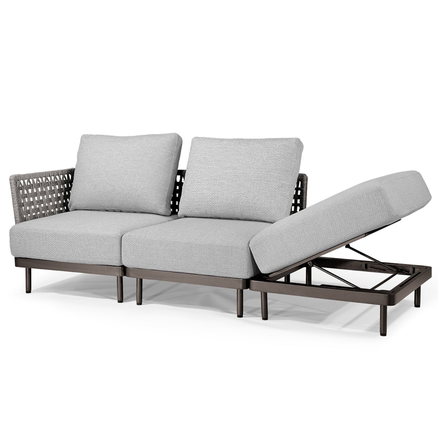 Patio Woven Rattan Sectional Couch Set